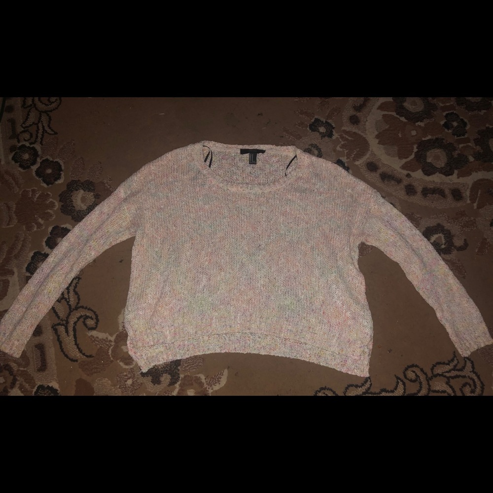 High low crop sweater